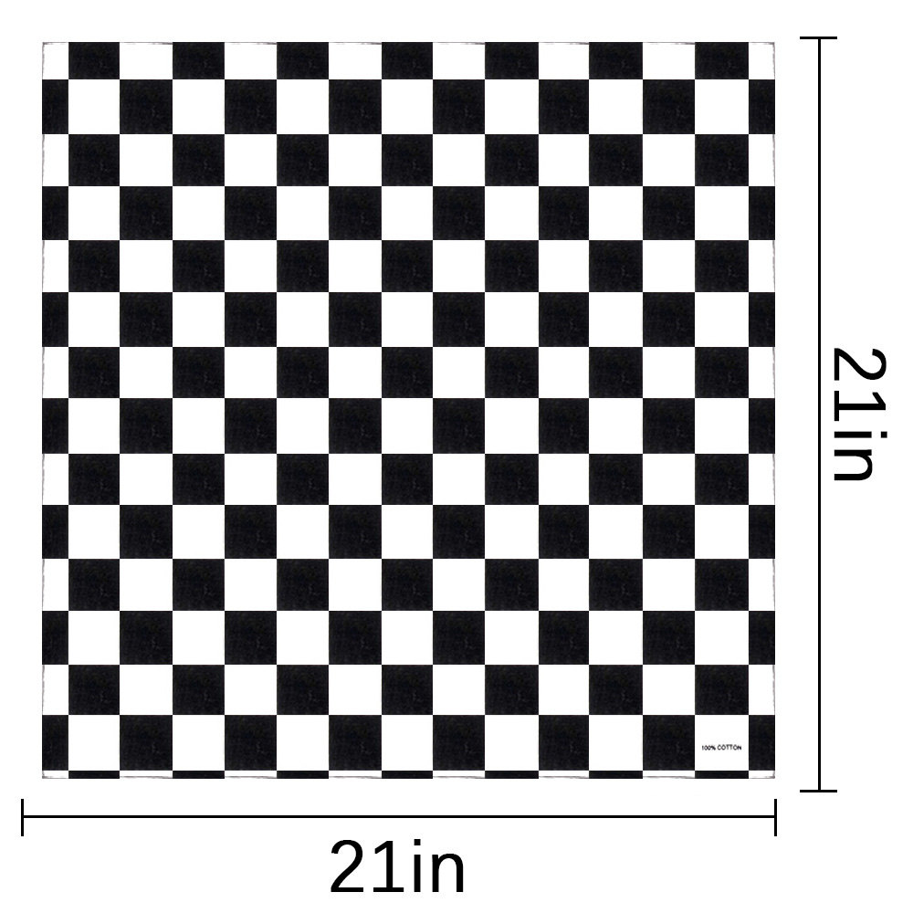 Checkerboard Flag Bandanas Cot - đánh giá và giá Bandana Blank White