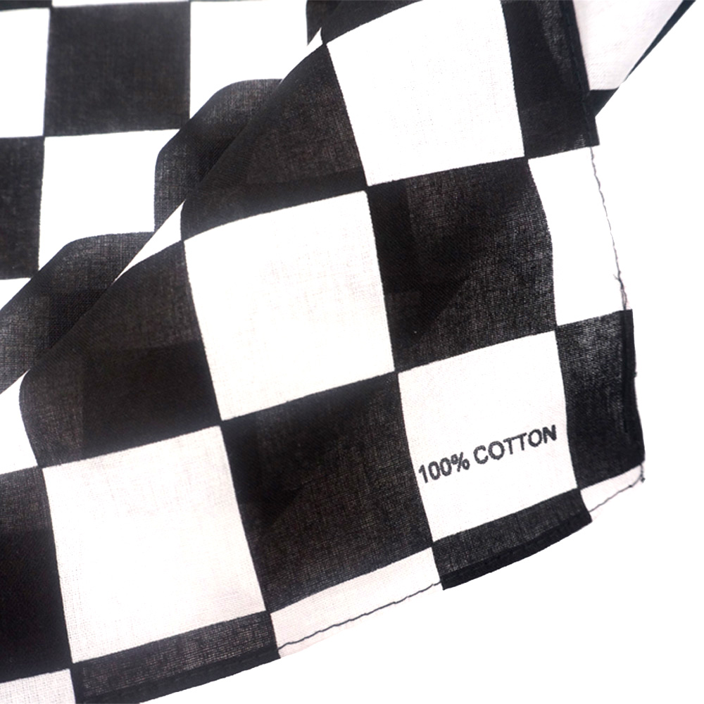 Checkerboard Flag Bandanas Cot - đánh giá và giá Bandana Blank White