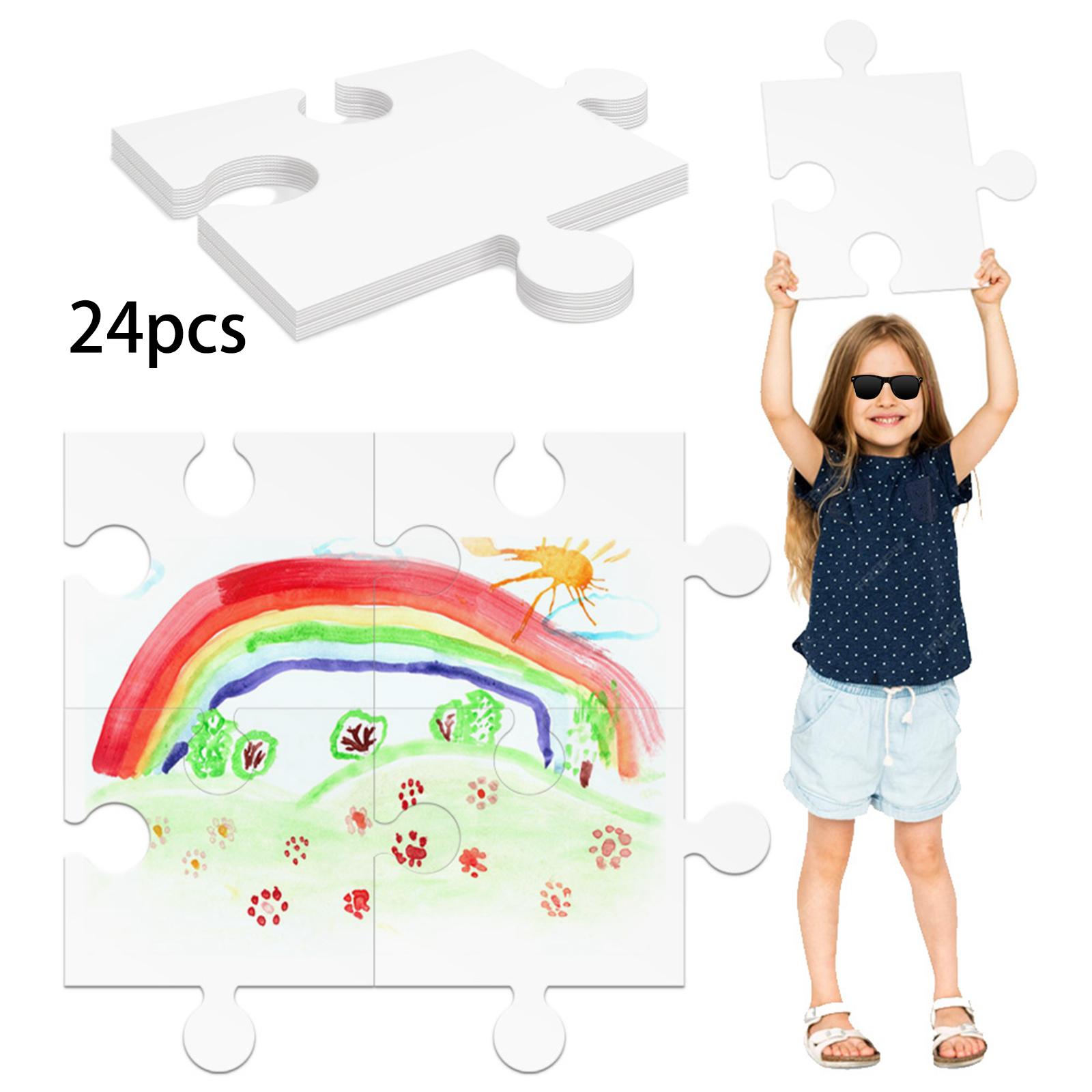 24Pcs White Cardboard Blank Ji - đánh giá và giá Puzzle Blank White